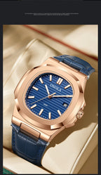 Men's Business Leather Waterproof Watch